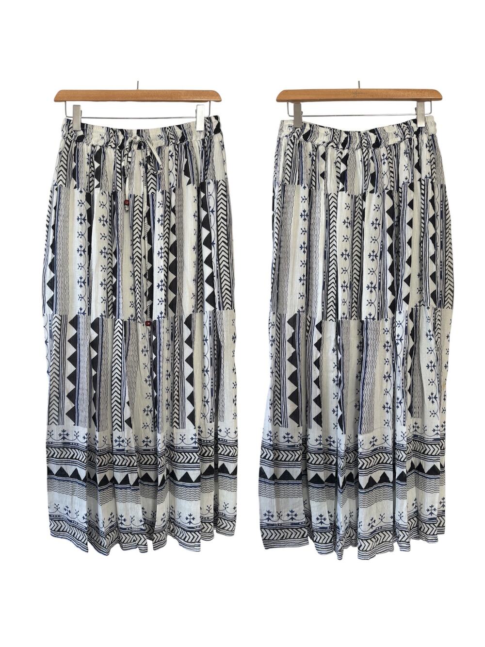 Gypsie Blu Midi Skirt High Waist Swing A-Line Casual Long Flowy Women’s Large